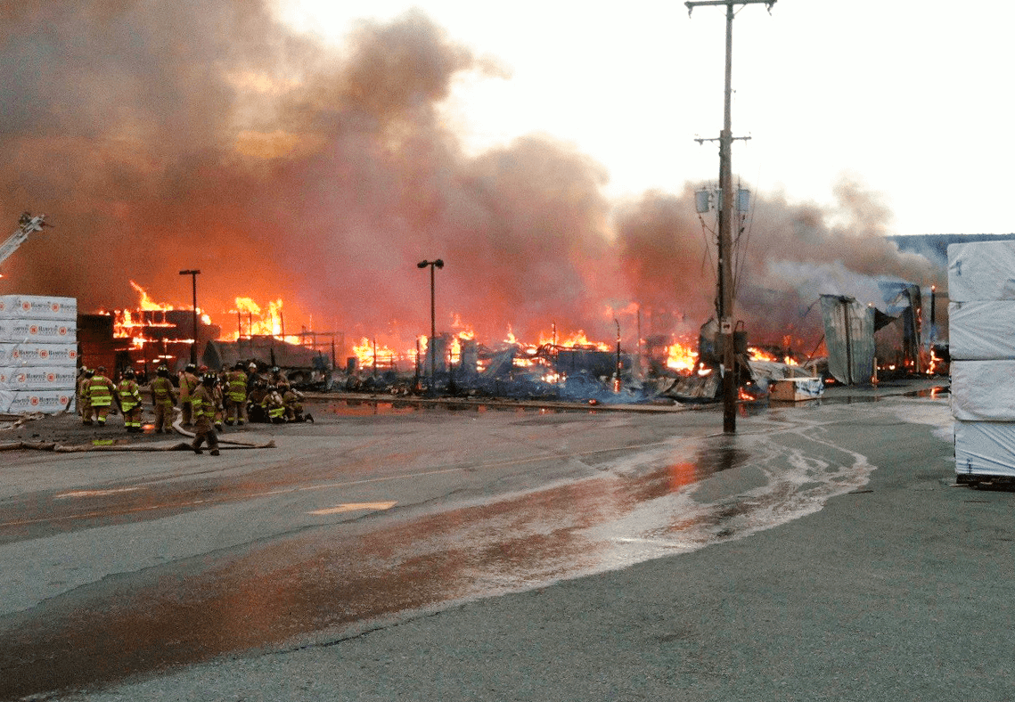 Origin & Cause Investigation of Fire at Lumber Yard