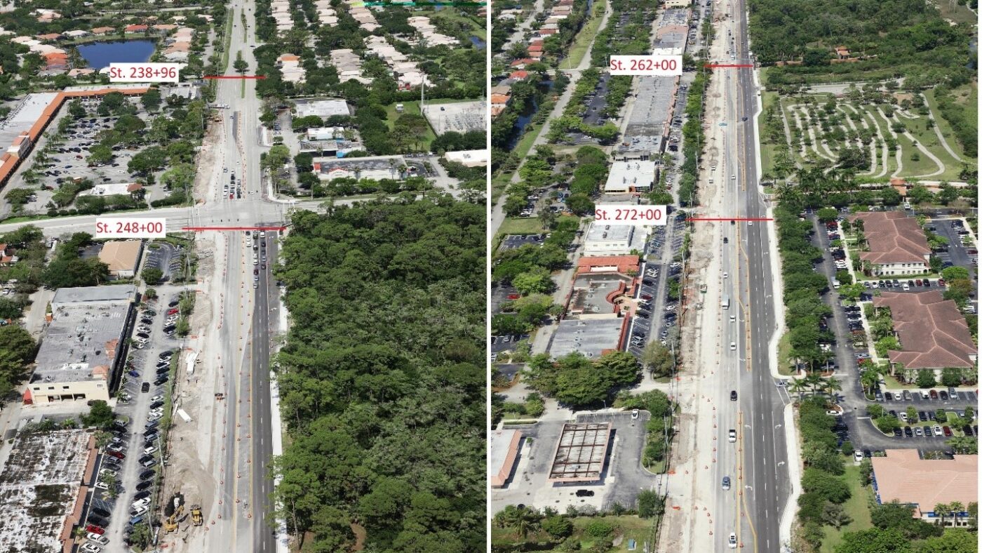 sky view of road in florida
