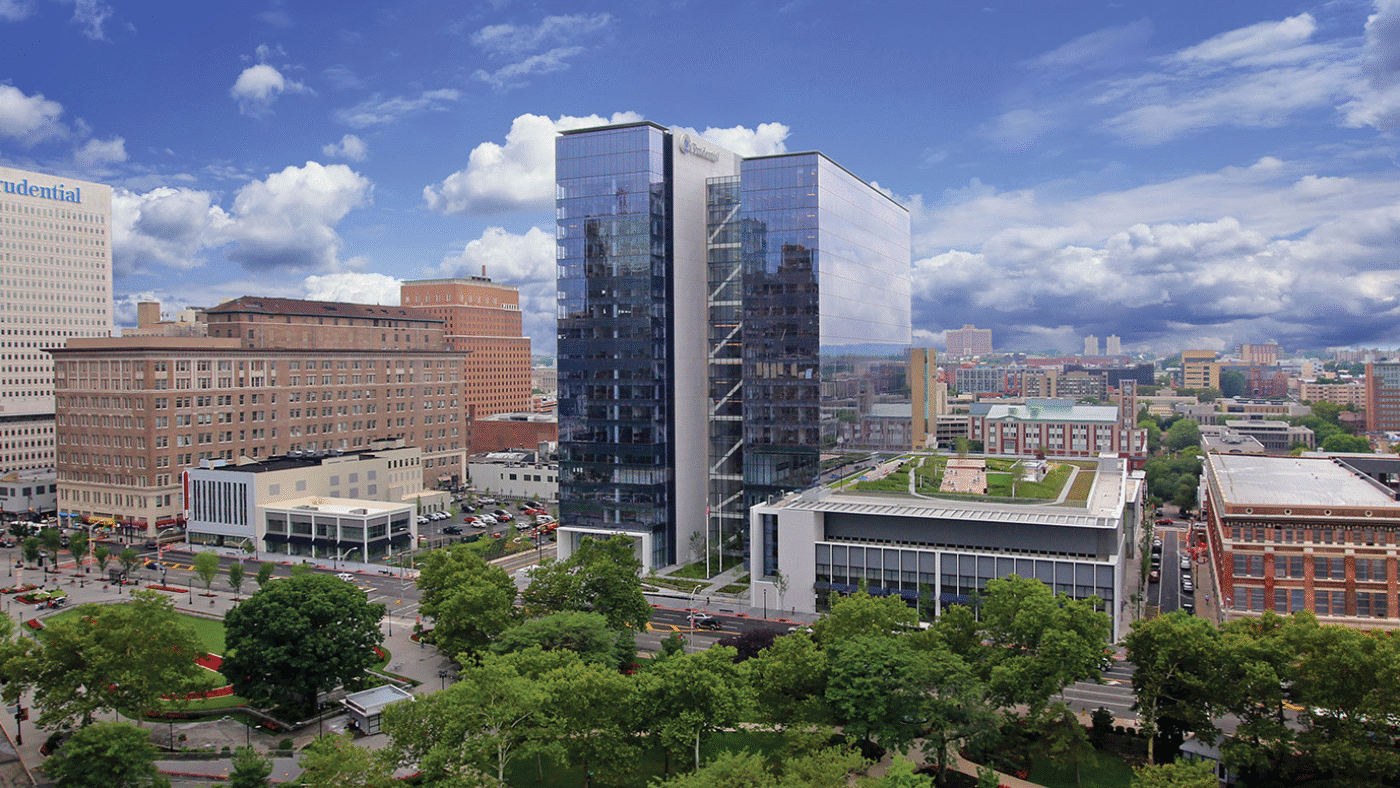 20-story commercial development with retail and art features