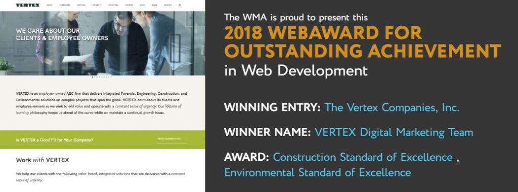 Vertex Wins 18 Webaward Vertex