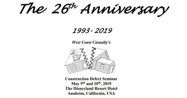 Vertex Will Be At The 2019 West Coast Casualty Construction Defect Seminar Vertex