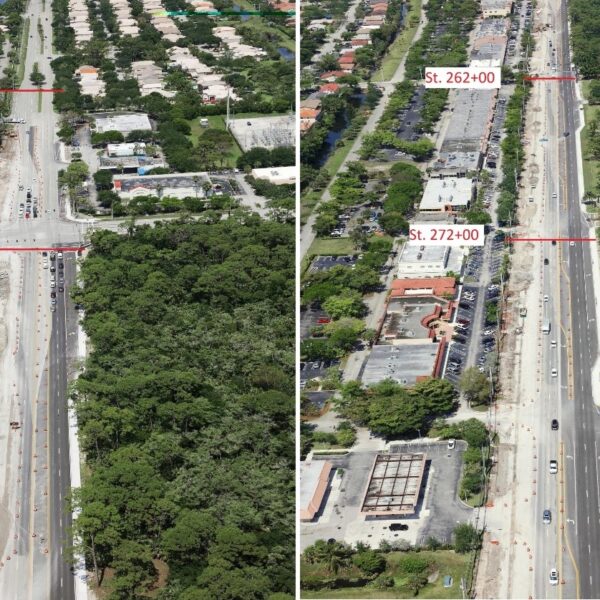 sky view of road in florida