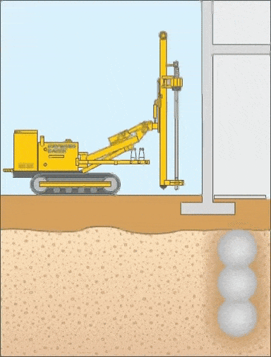 Figure 6: Compaction Grouting Installation, image courtesy of Keller