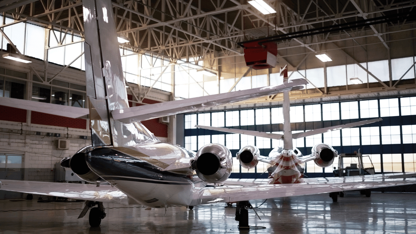 VERTEX Fire protection airplane hanger